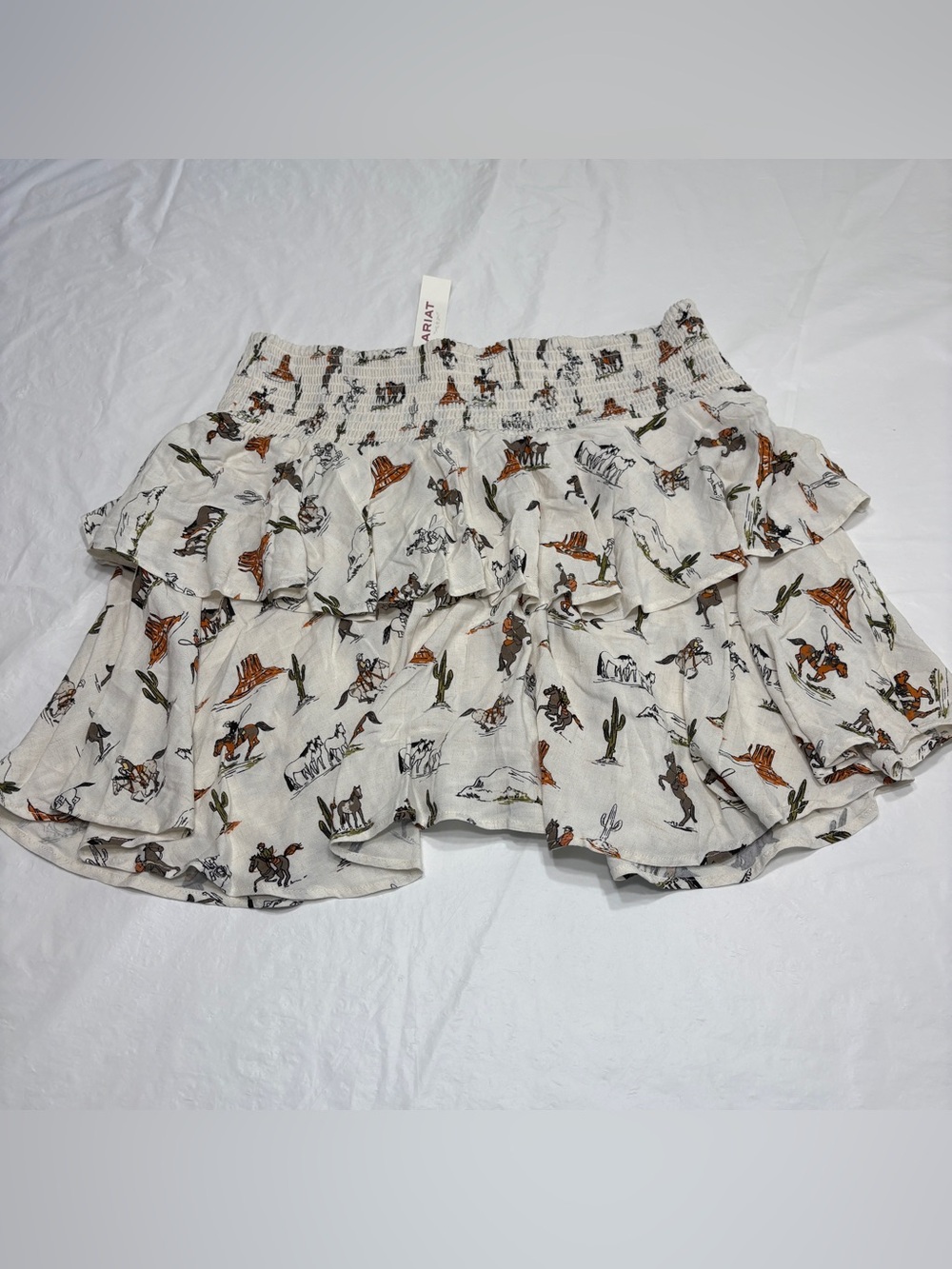 Ariat HiLo Jordan Country Western Tiered Mini Skirt Women’s Large Cowgirl